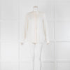 Joseph Cream Front Panel Mandarin Collar Shirt