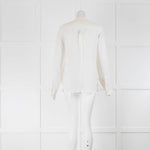 Joseph Cream Front Panel Mandarin Collar Shirt