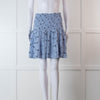 Ganni Blue Smock Waist Mini Skirt