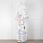 Fillyboo White Multi Colour Embroidered Maxi Dress