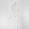 The Kooples White Lace Long Sleeve Zip Back Short Top
