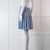 Ganni Blue Smock Waist Mini Skirt