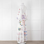 Fillyboo White Multi Colour Embroidered Maxi Dress