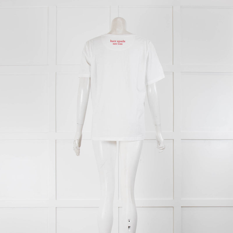 Kate Spade White Heart Detail T-Shirt