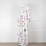 Fillyboo White Multi Colour Embroidered Maxi Dress