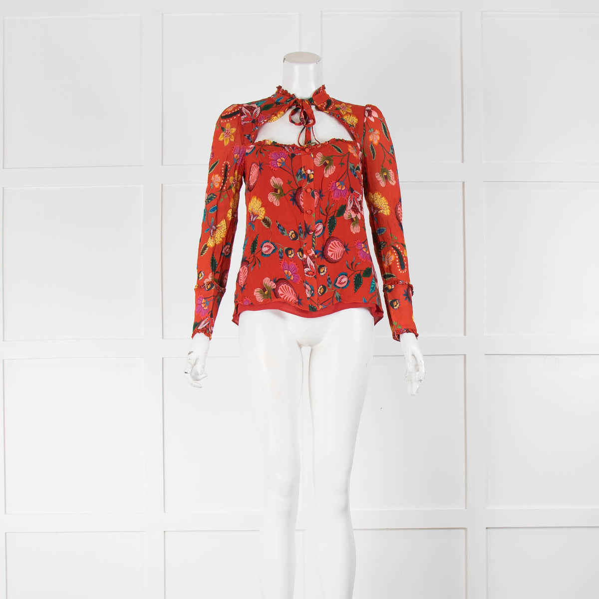 Alexis Rust Floral Long Sleeve Top