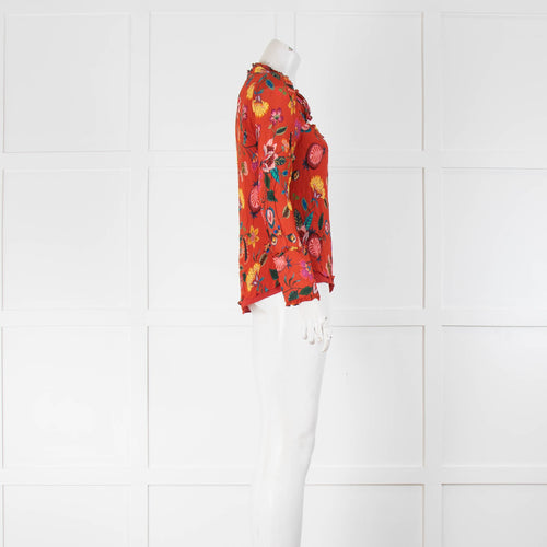 Alexis Rust Floral Long Sleeve Top