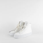 Air & Grace Pure White High Ankle Trainers