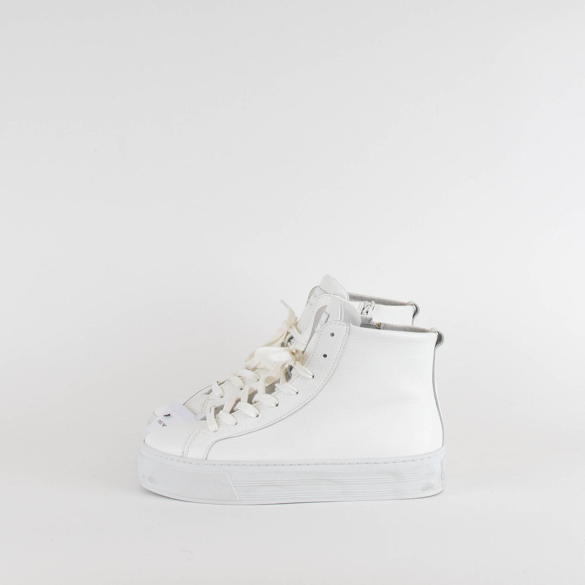 Air & Grace Pure White High Ankle Trainers