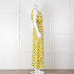 Ridley Yellow Blue Floral Sleeveless Maxi Dress