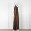 Melissa Odabash Brown Animal Print Halter Neck Maxi Dress