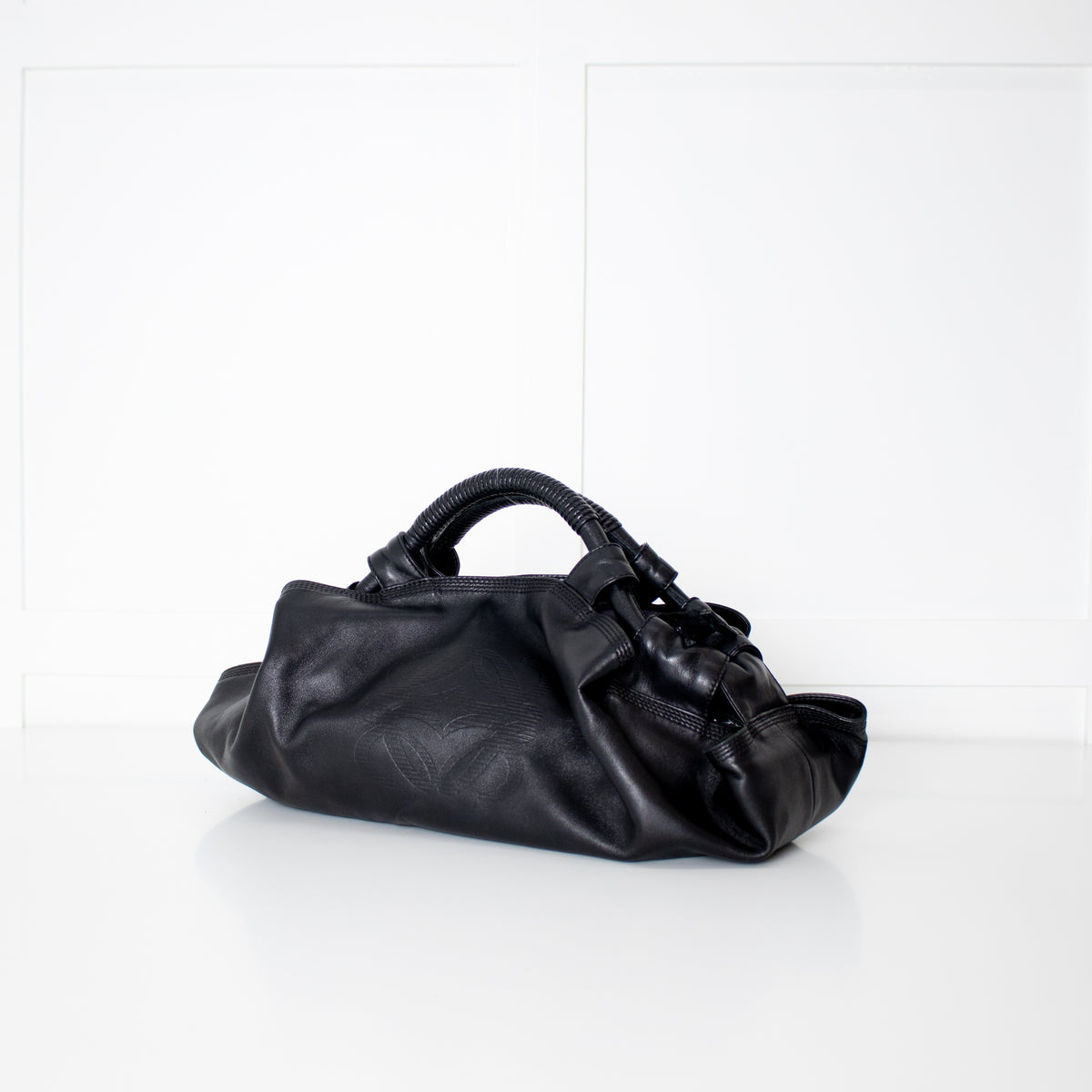 Loewe Black Leather Anagram Aire Bag