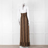 Melissa Odabash Brown Animal Print Halter Neck Maxi Dress