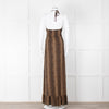 Melissa Odabash Brown Animal Print Halter Neck Maxi Dress