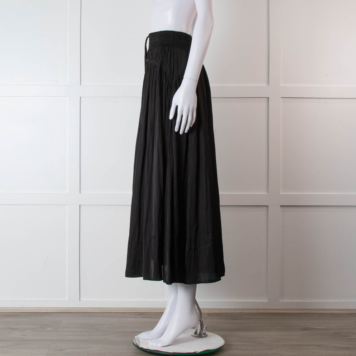 Sessun Black Maxi Skirt With Elasticated Waist