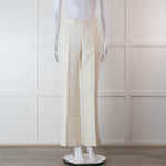 Ralph Lauren Collection Purple Label Cream Linen Trousers