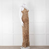 Melissa Odabash Brown Animal Print Sleeveless Maxi Sun Dress