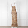 Melissa Odabash Brown Animal Print Sleeveless Maxi Sun Dress