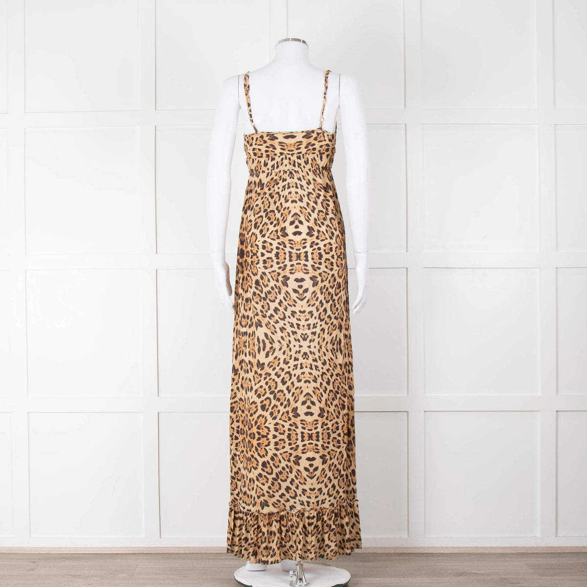 Melissa Odabash Brown Animal Print Sleeveless Maxi Sun Dress