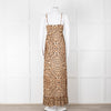 Melissa Odabash Brown Animal Print Sleeveless Maxi Sun Dress