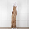 Melissa Odabash Brown Animal Print Sleeveless Maxi Sun Dress