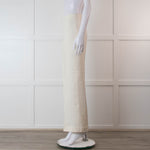 Ralph Lauren Collection Purple Label Cream Linen Trousers