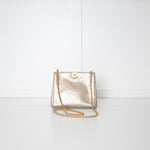 Chanel Champagne Gold Vintage Quilted Small Crossbody Bag