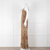 Melissa Odabash Brown Animal Print Sleeveless Maxi Sun Dress
