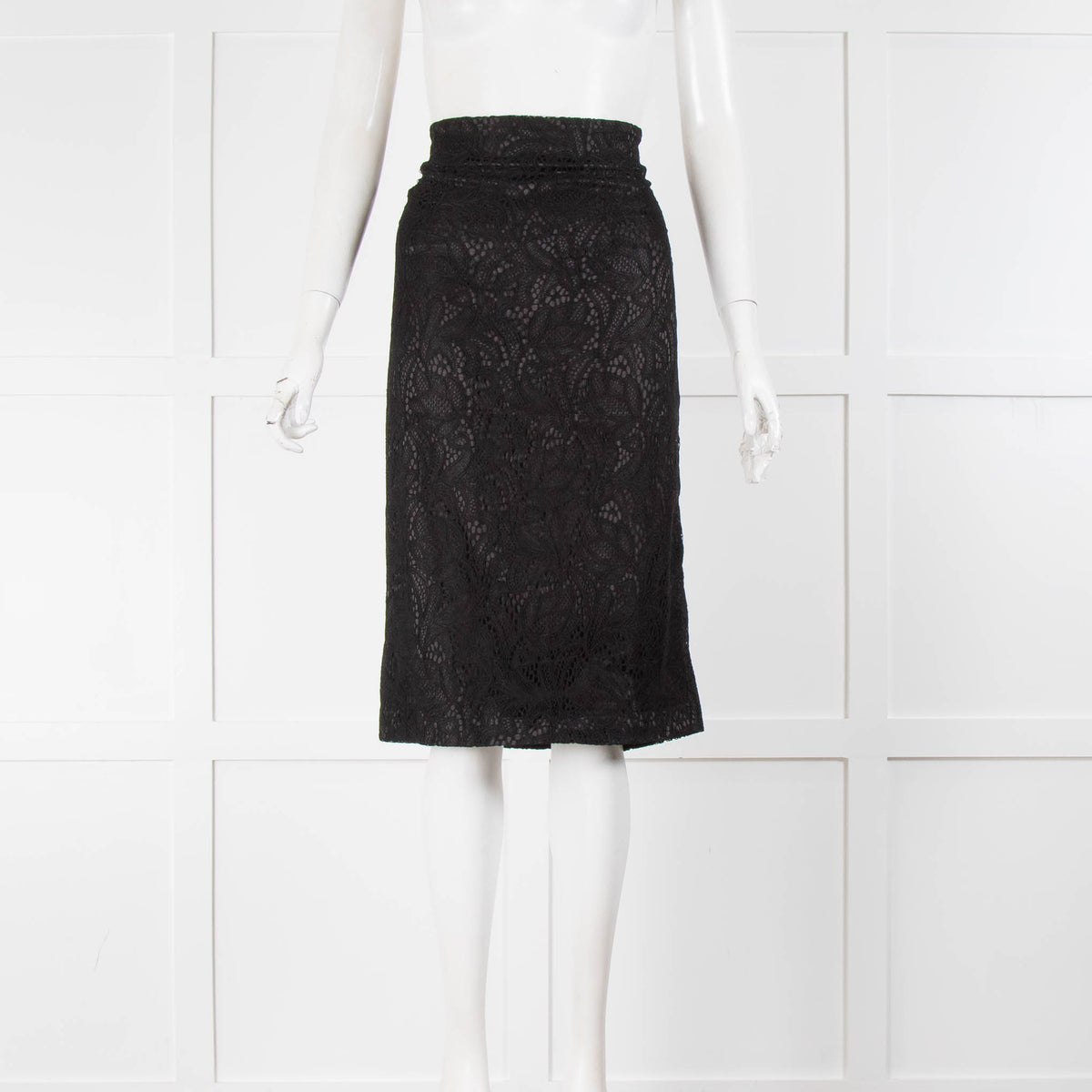 Iris & Ink Black Lace Pencil Skirt