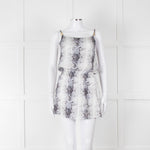 Heidi Klein White Black Snake Skin Print Mini Sun Dress