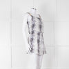 Heidi Klein White Black Snake Skin Print Mini Sun Dress
