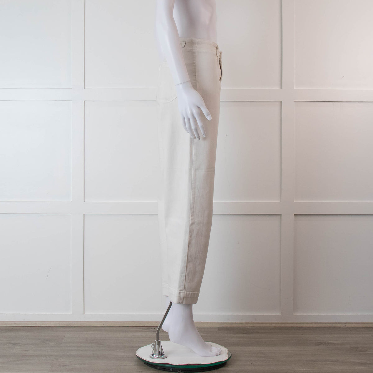 Paige White Nellie Wide Leg Culotte Style Jeans