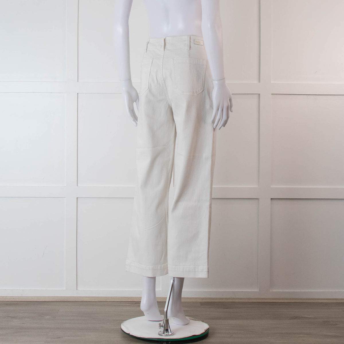 Paige White Nellie Wide Leg Culotte Style Jeans