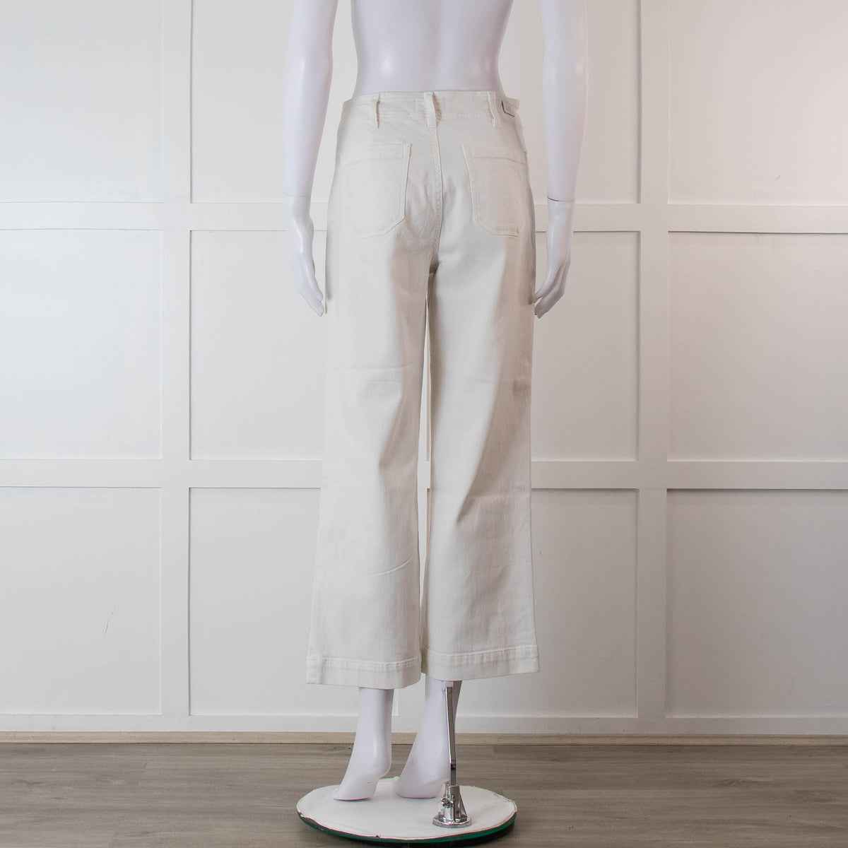 Paige White Nellie Wide Leg Culotte Style Jeans