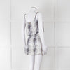 Heidi Klein White Black Snake Skin Print Mini Sun Dress