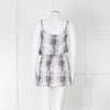 Heidi Klein White Black Snake Skin Print Mini Sun Dress