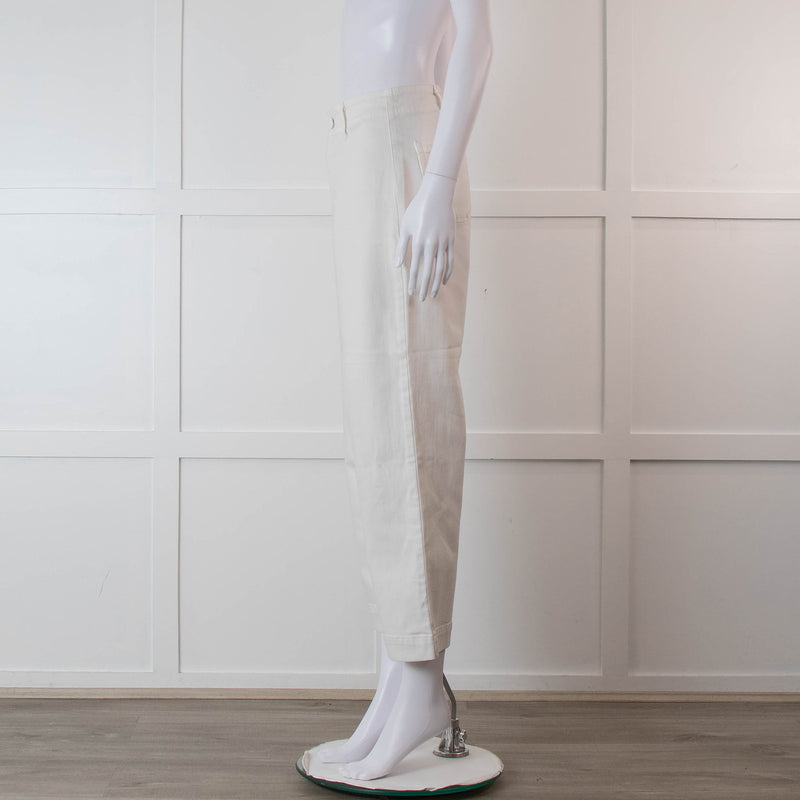 Paige White Nellie Wide Leg Culotte Style Jeans