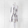 Heidi Klein White Black Snake Skin Print Mini Sun Dress