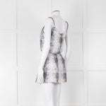 Heidi Klein White Black Snake Skin Print Mini Sun Dress