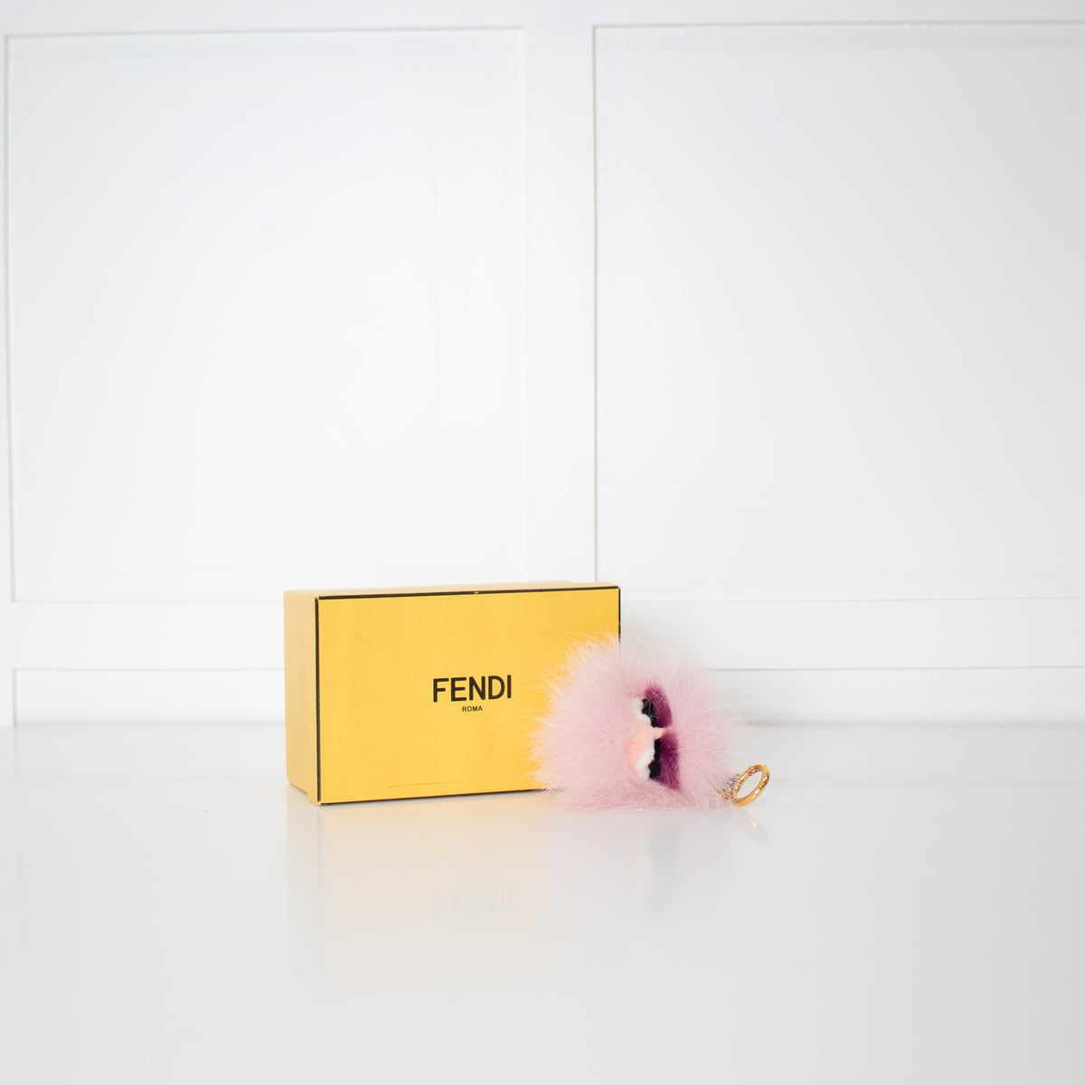 Fendi Pale Pink Fur Monster Charm Bag