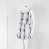 Heidi Klein White Black Snake Skin Print Mini Sun Dress