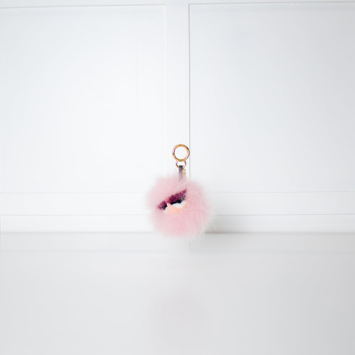 Fendi Pale Pink Fur Monster Charm Bag