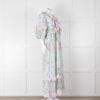 Fillyboo Pastel Blue Pink Floral Lace Trim Maxi Dress