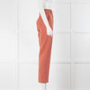Sezane Pink Terracotta Slim Leg Trousers
