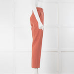 Sezane Pink Terracotta Slim Leg Trousers