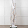 LoveShackFancy Cream Blue Floral Layered Skirt