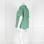 BA&SH Green Textured Short Sleeve Top
