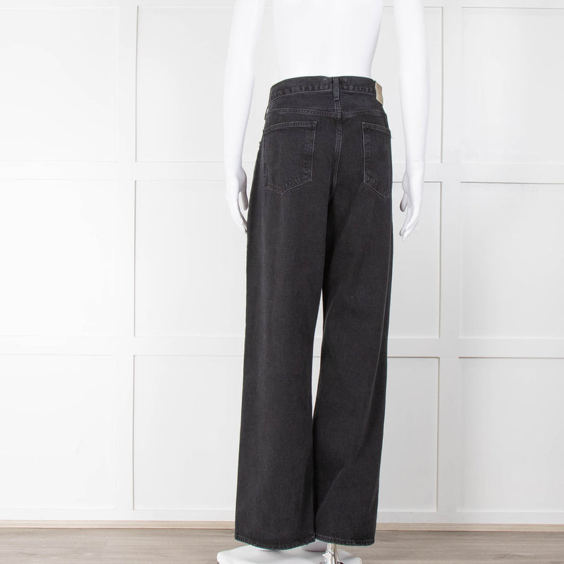 Agolde Black Wide Leg Jeans