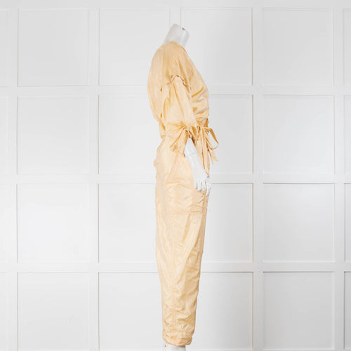 Isabel Marant Yellow Silk Blend Boiler Suit