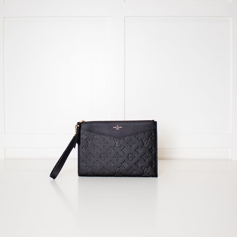 Louis Vuitton Black Melanie MM Pochette
